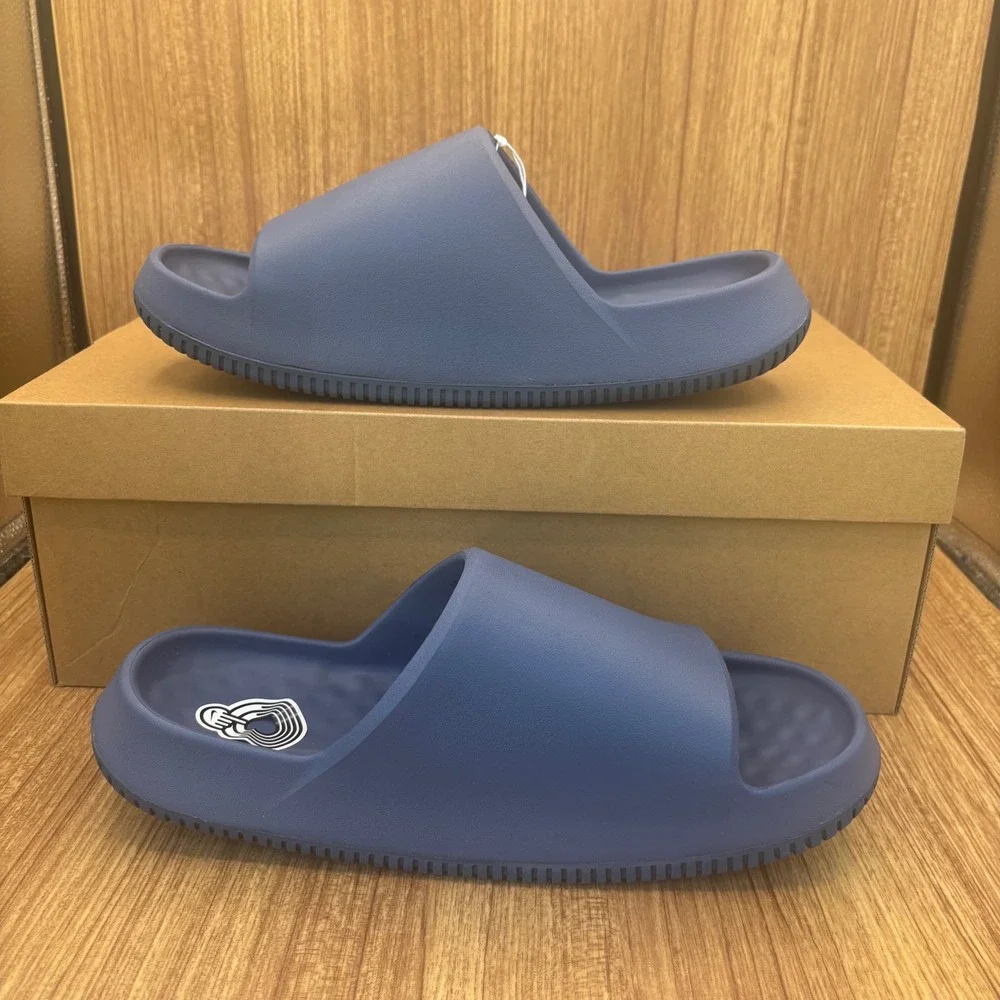 New Nike Calm Slide 2.0 Men 12 Women 13 Diffused Blue IB0183-401 Foam Sandals
